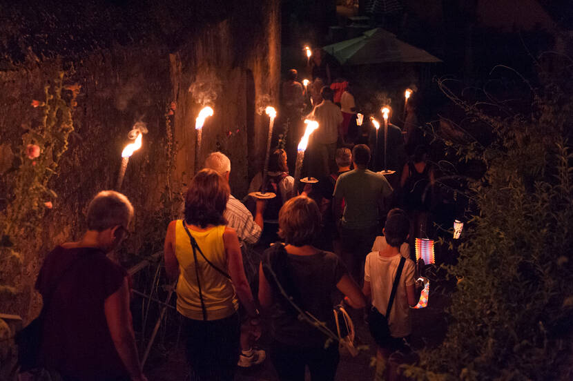 Visite aux Flambeaux ©Pays de Gourdon F. Lacan